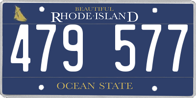 RI license plate 479577