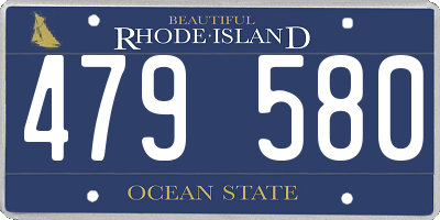 RI license plate 479580