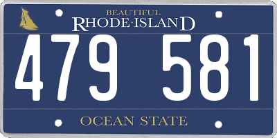 RI license plate 479581