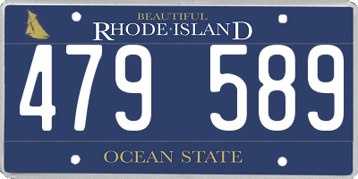 RI license plate 479589