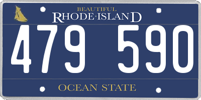 RI license plate 479590