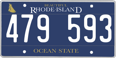 RI license plate 479593
