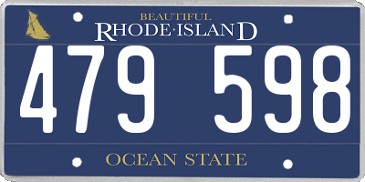 RI license plate 479598