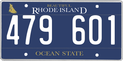 RI license plate 479601