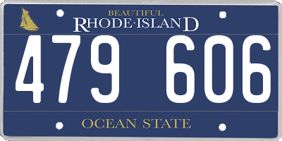RI license plate 479606