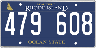 RI license plate 479608