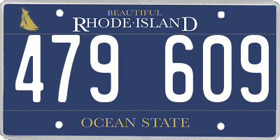 RI license plate 479609