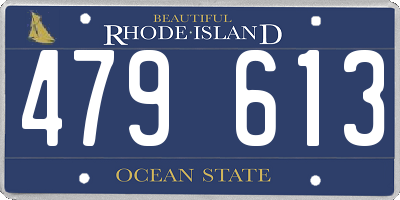 RI license plate 479613
