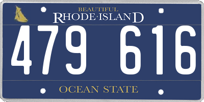 RI license plate 479616