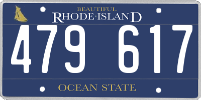 RI license plate 479617