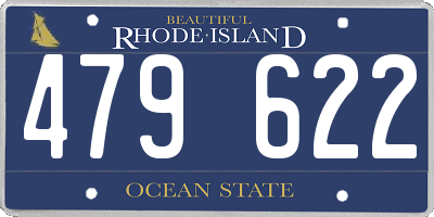 RI license plate 479622