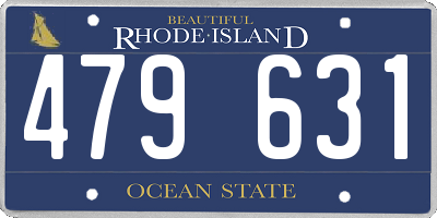 RI license plate 479631
