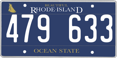 RI license plate 479633