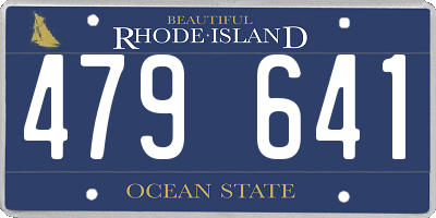 RI license plate 479641