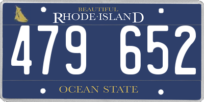 RI license plate 479652
