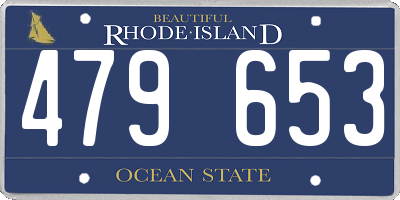 RI license plate 479653