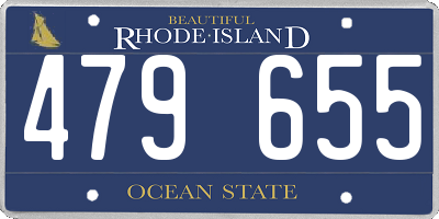 RI license plate 479655