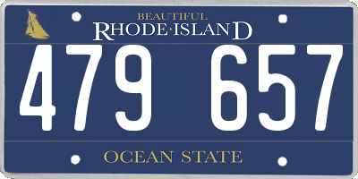 RI license plate 479657