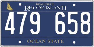 RI license plate 479658