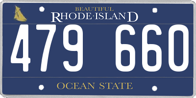 RI license plate 479660