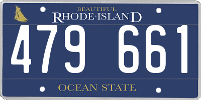 RI license plate 479661