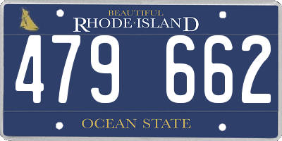 RI license plate 479662