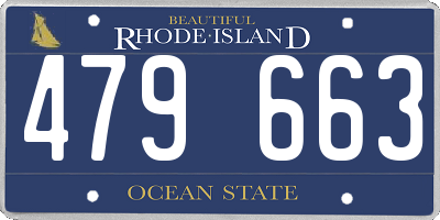 RI license plate 479663
