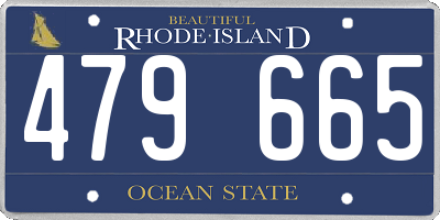 RI license plate 479665