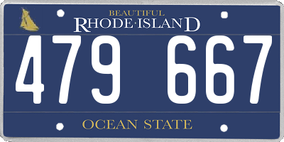 RI license plate 479667