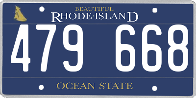 RI license plate 479668