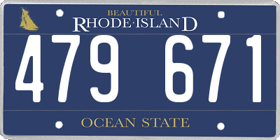 RI license plate 479671