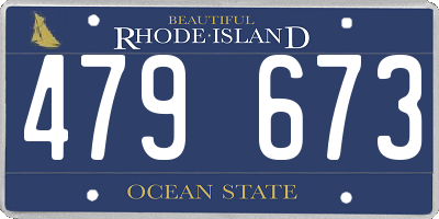 RI license plate 479673