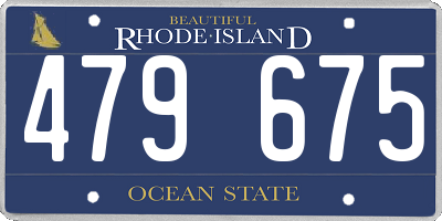 RI license plate 479675