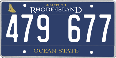 RI license plate 479677