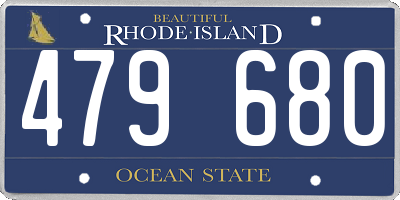 RI license plate 479680