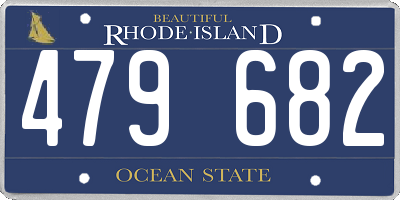 RI license plate 479682
