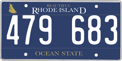 RI license plate 479683