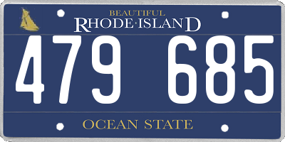 RI license plate 479685