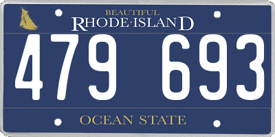 RI license plate 479693