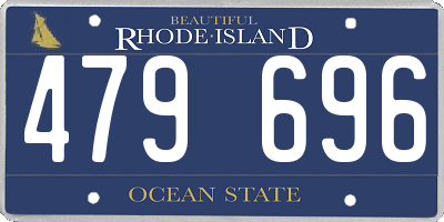 RI license plate 479696