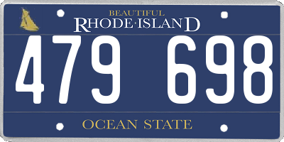 RI license plate 479698