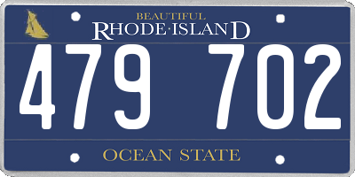 RI license plate 479702