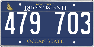 RI license plate 479703