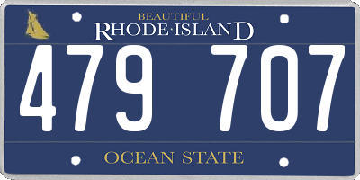 RI license plate 479707