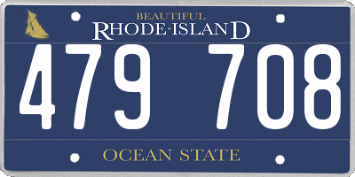 RI license plate 479708