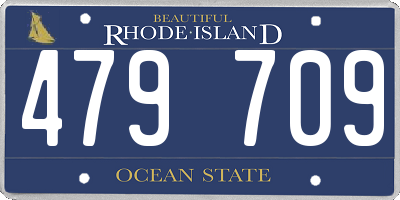 RI license plate 479709