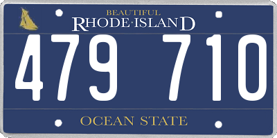 RI license plate 479710