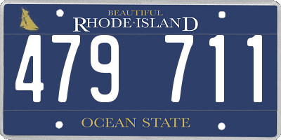 RI license plate 479711