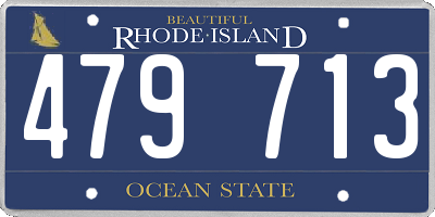 RI license plate 479713