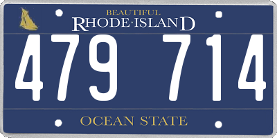 RI license plate 479714